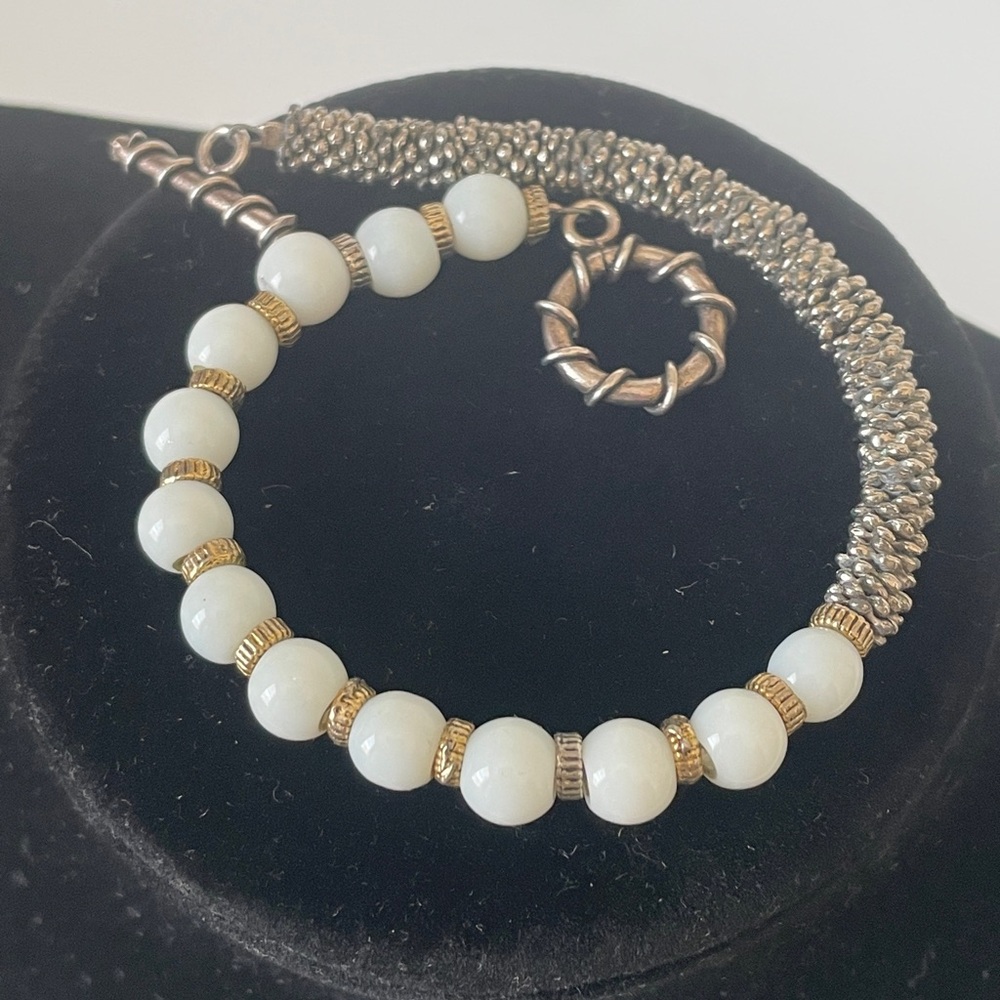 Sterling Silver and Glass Bracelet